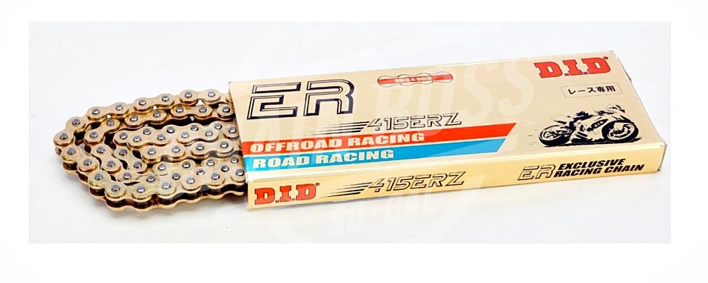 DID 415 x 100 Links ERZ Racing Series Non Oring Gold Drive Chain