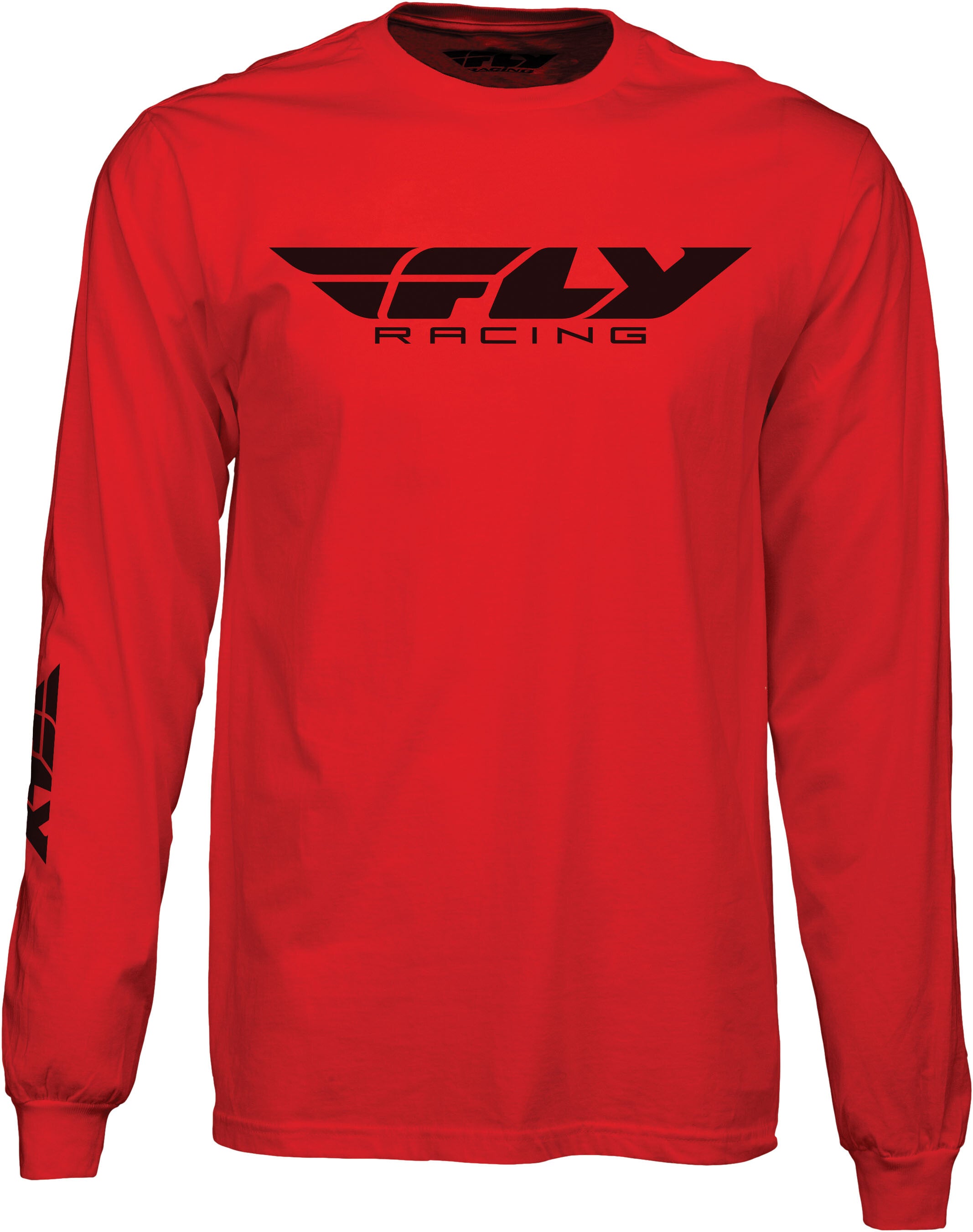 Fly Racing Corporate Long Sleeve Tee Red Medium 352-4148M