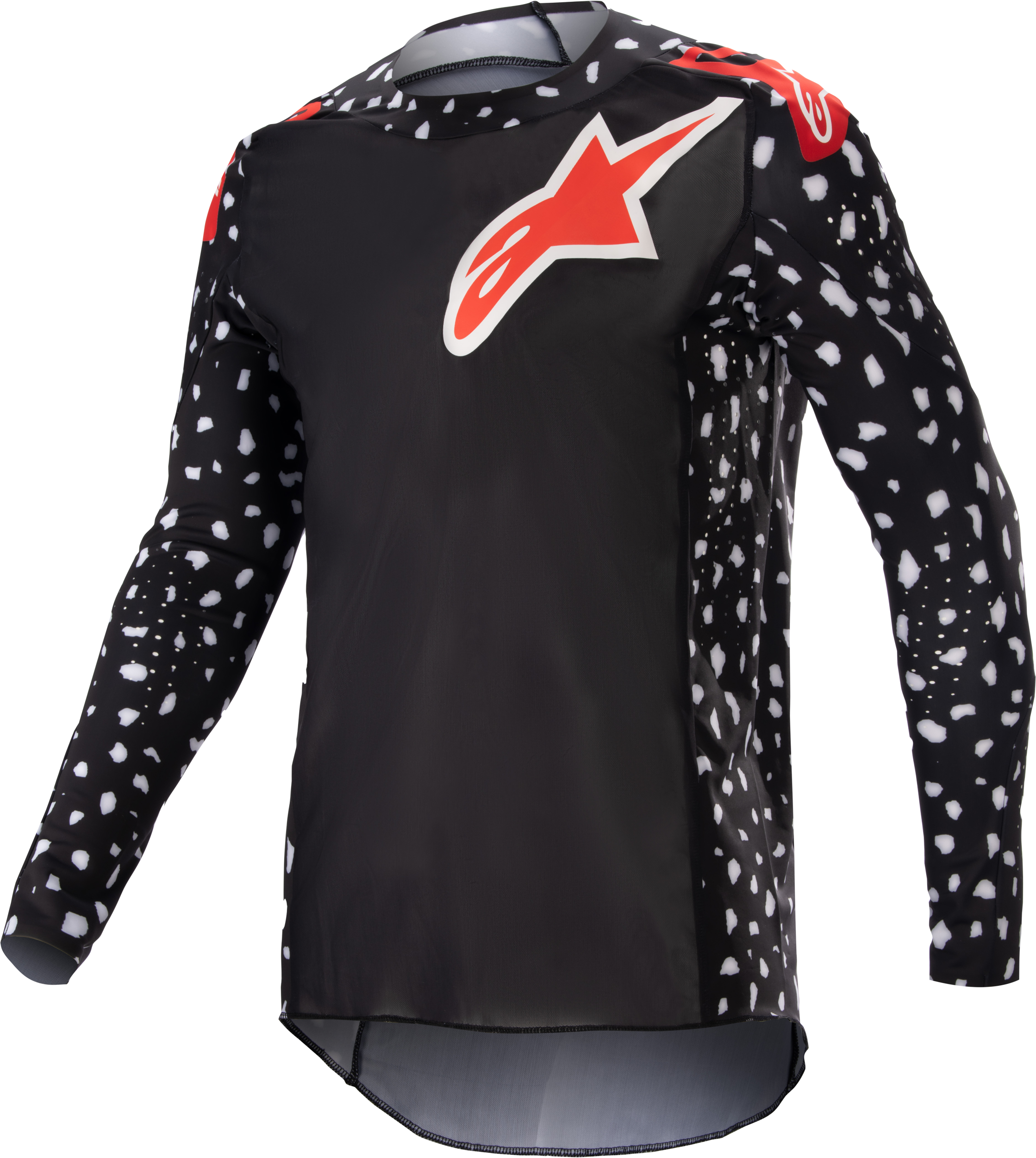 Alpinestars Supertech Jersey Black/Neon Red Large 3760523-1397-Lg