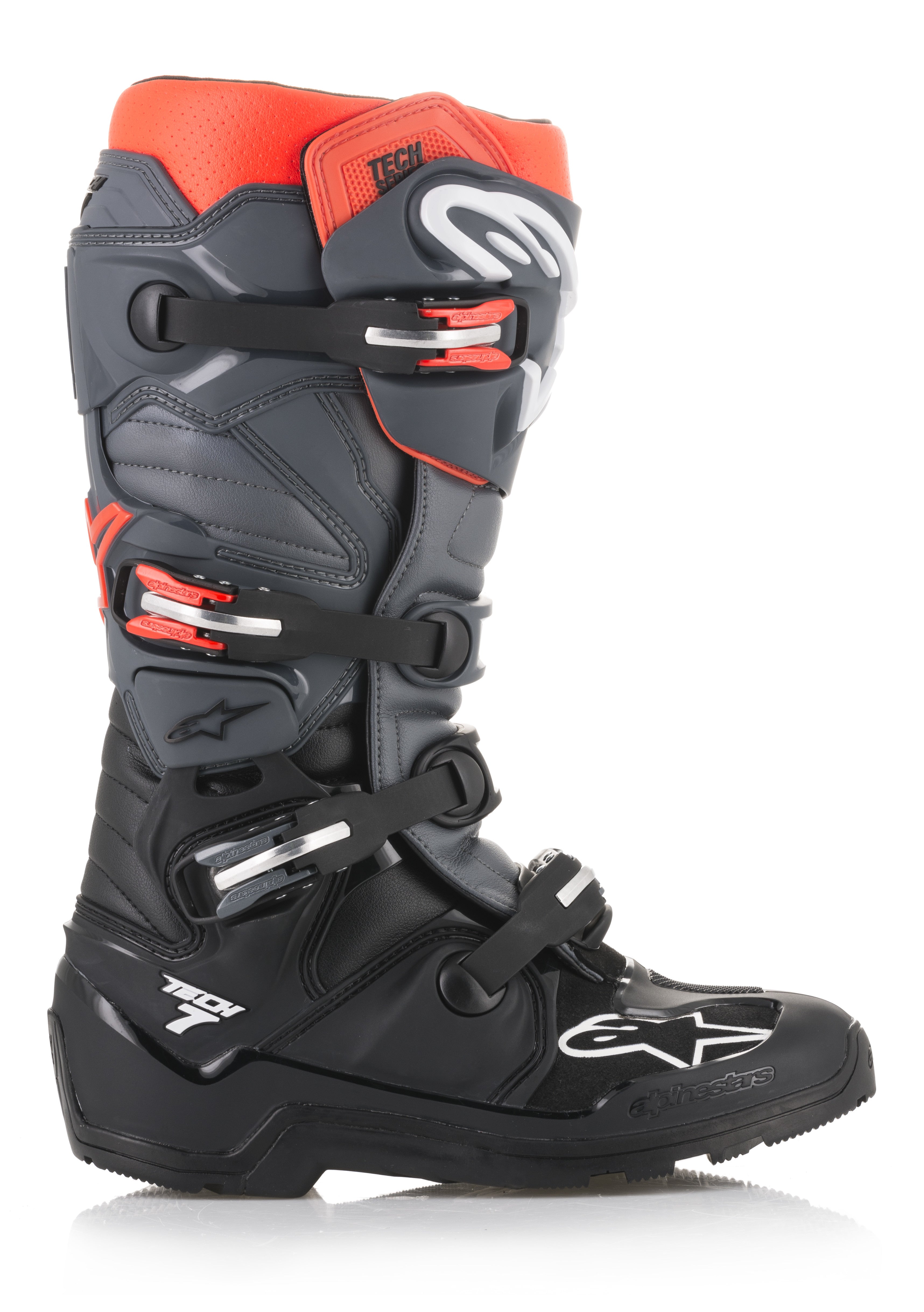Alpinestars Tech 7 Enduro Boots Black/Grey/Red Us 09 2012114-1133-9