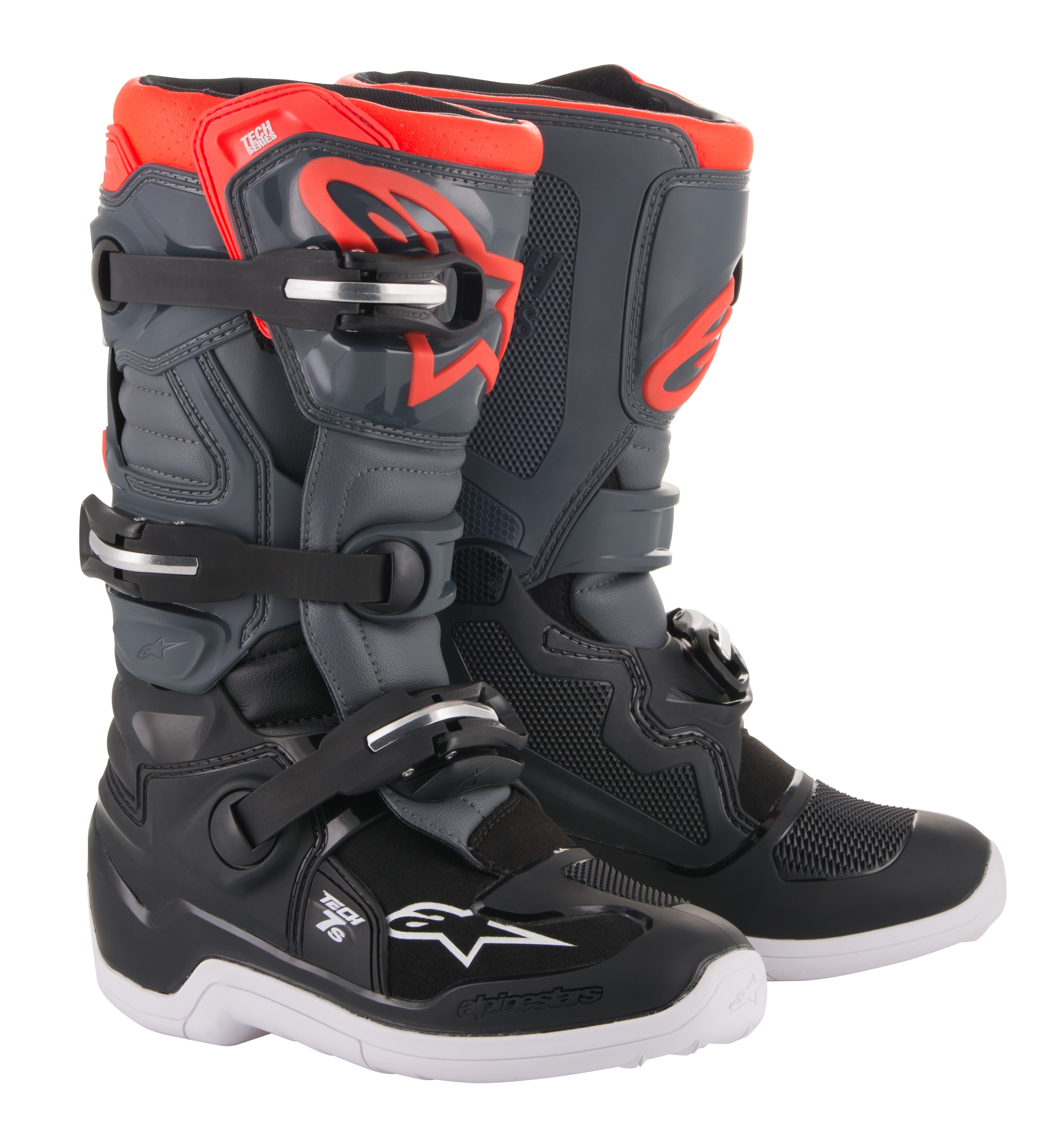 Alpinestars Youth Tech 7S Boots Grey/Red Us 07 2015017-1133-7