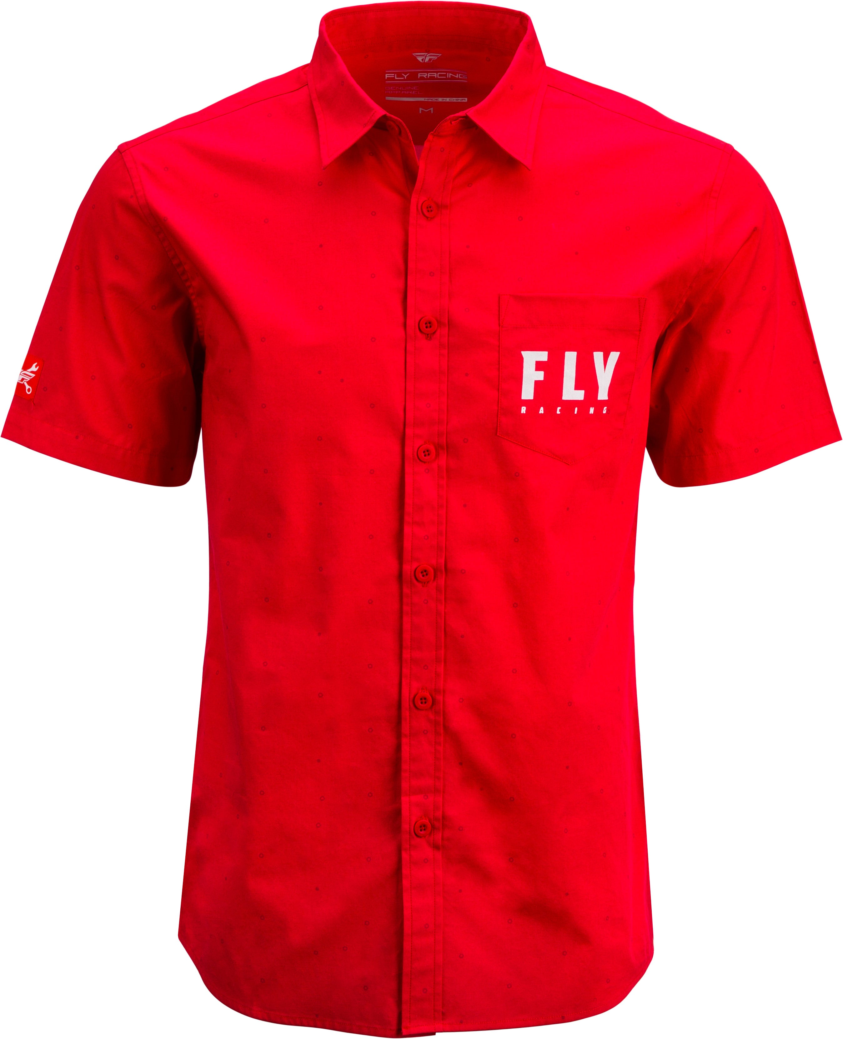 Fly Racing Pit Shirt Red Small 352-6215S
