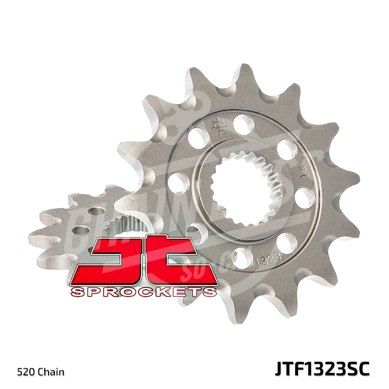 JT Sprockets 520 Front Sprocket Self Cleaning Steel 14T Natural JTF1323.14SC - chainboss