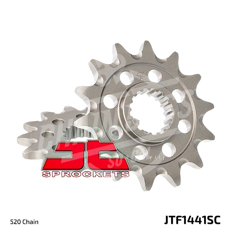 JT Sprockets 520 Front Sprocket Self Cleaning Steel 13T Natural JTF1441.13SC - chainboss