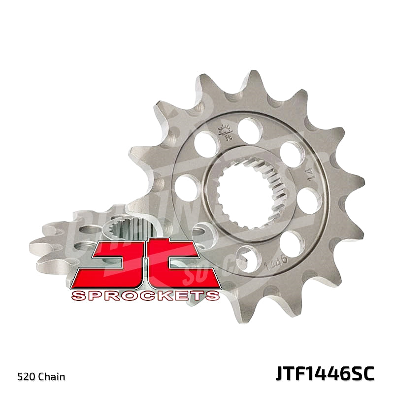 JT Sprockets 520 Front Sprocket Self Cleaning Steel 14T Natural JTF1446.14SC - chainboss