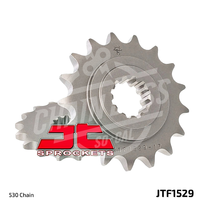 JT Sprockets 530 Front Sprocket Steel 17 Teeth Natural JTF1529.17 - chainboss