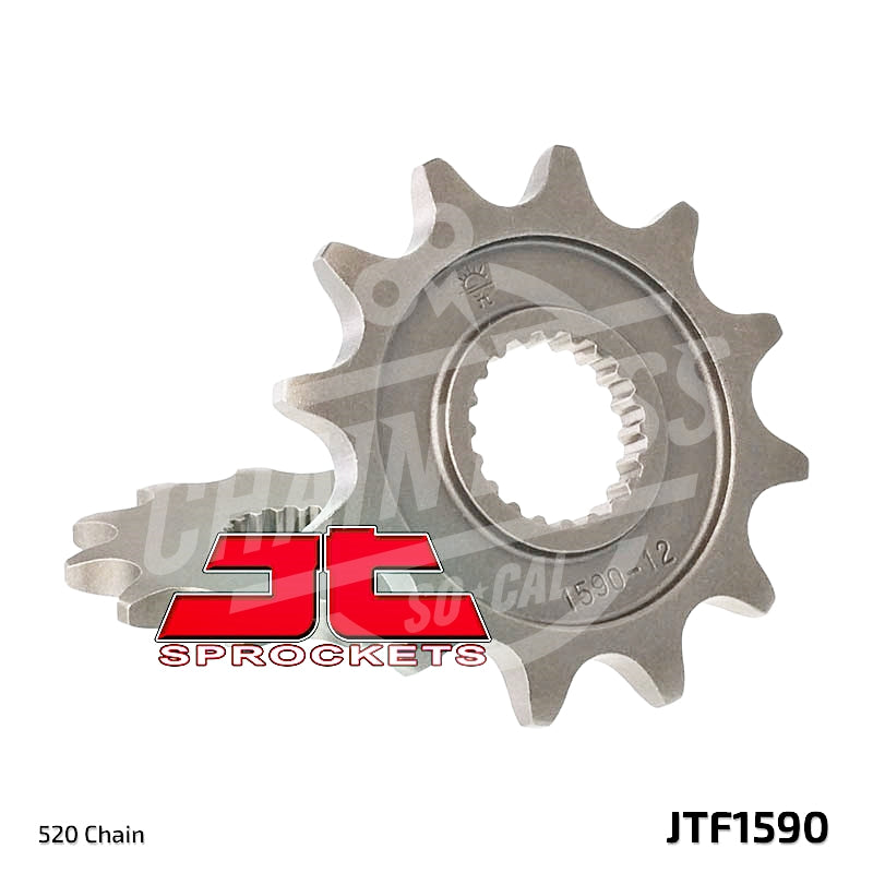 JT Sprockets 520 Front Sprocket Steel 12 Teeth Natural JTF1590.12 - chainboss