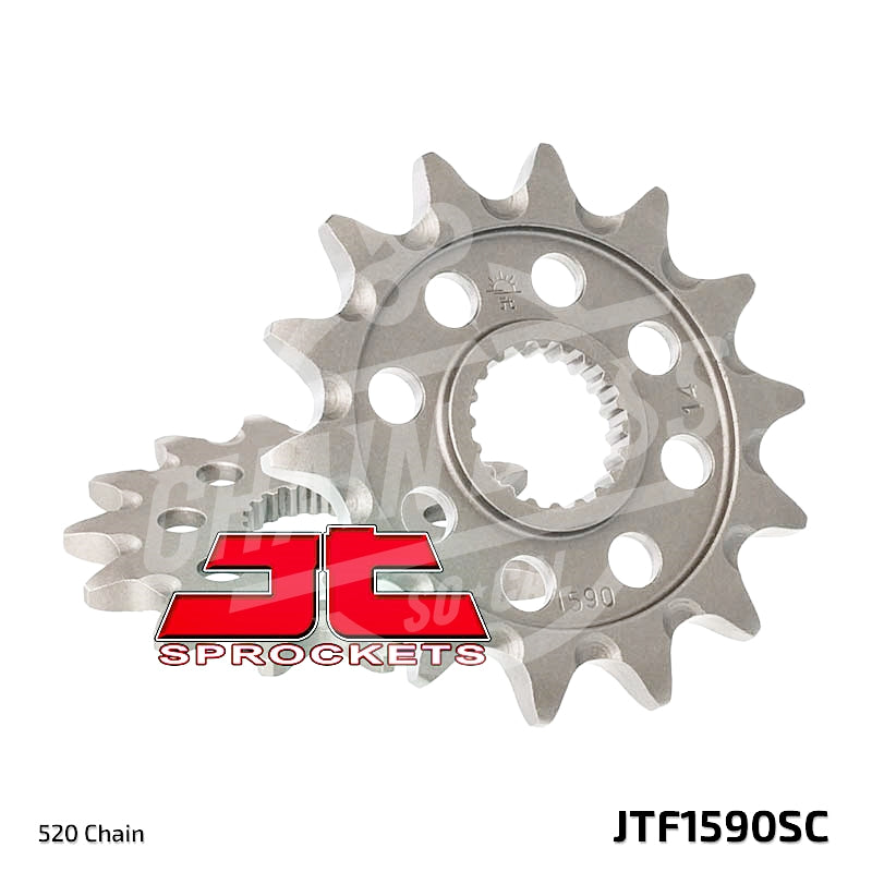 JT Sprockets 520 Front Sprocket Self Cleaning Steel 13T Natural JTF1590.13SC - chainboss