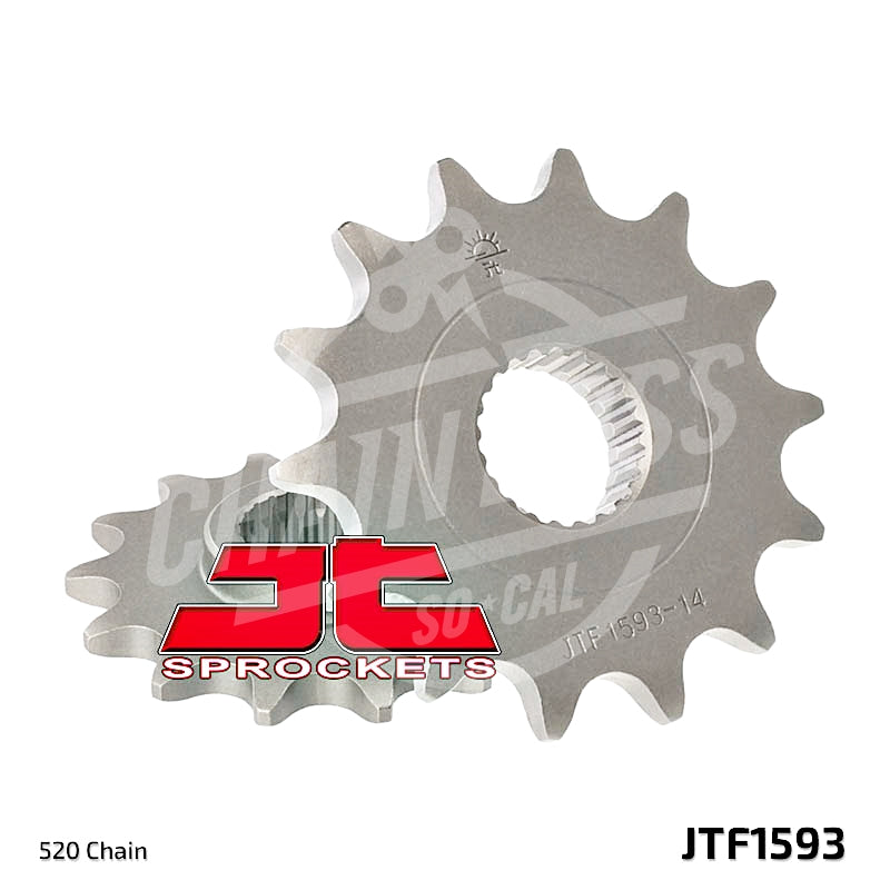 JT Sprockets 520 Front Sprocket Steel 14 Teeth Natural JTF1593.14 - chainboss