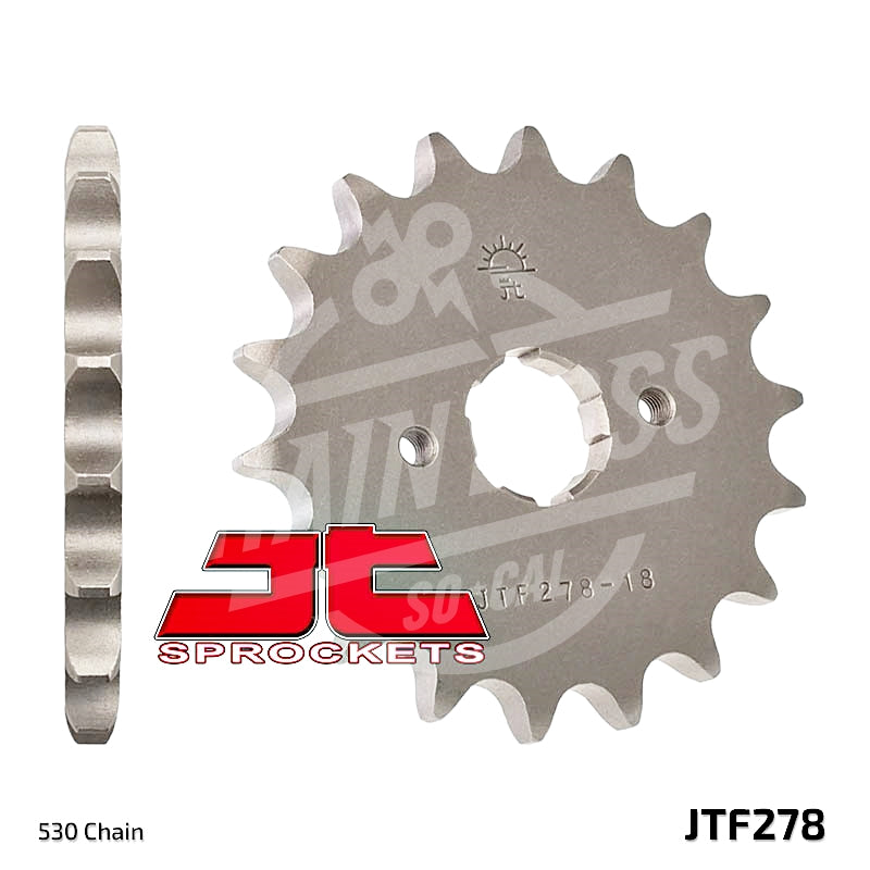 JT Sprockets 530 Front Sprocket Steel 18 Teeth Natural JTF278.18 - chainboss