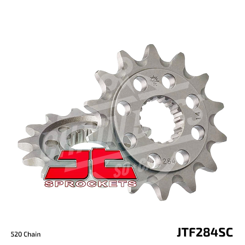 JT Sprockets 520 Front Sprocket Self Cleaning Steel 13 Teeth Natural JTF284.13SC - chainboss