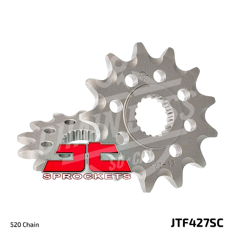 JT Sprockets 520 Front Sprocket Self Cleaning Steel 13 Teeth Natural JTF427.13SC - chainboss