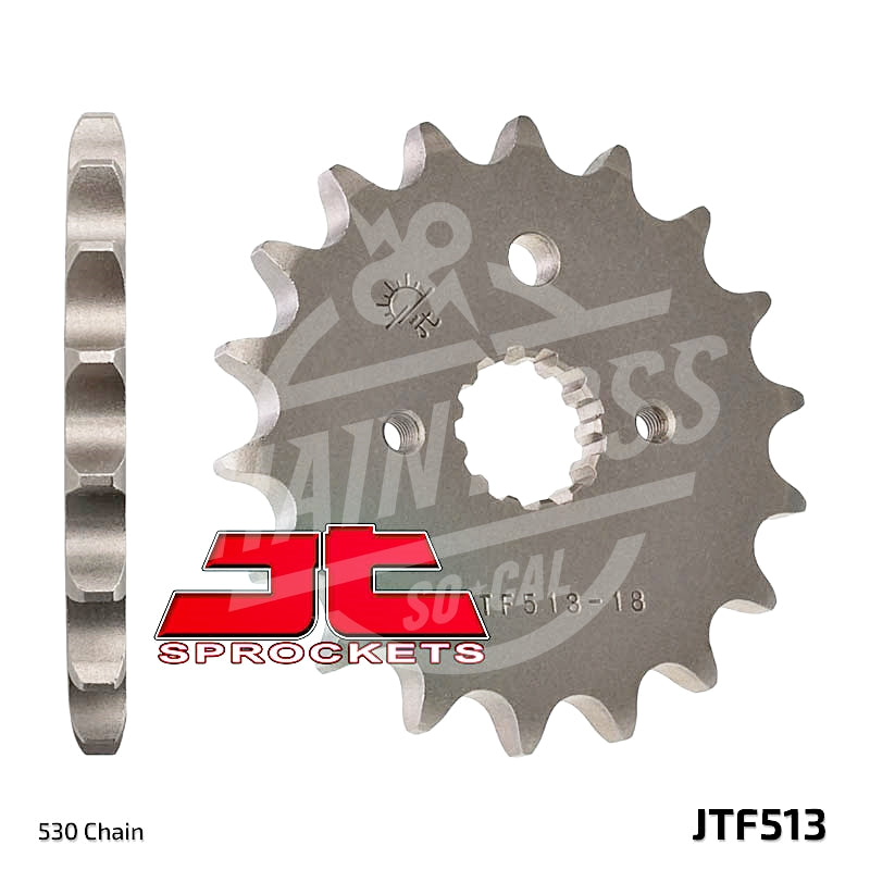 JT Sprockets 530 Front Sprocket Steel 17 Teeth Natural JTF513.17 - chainboss
