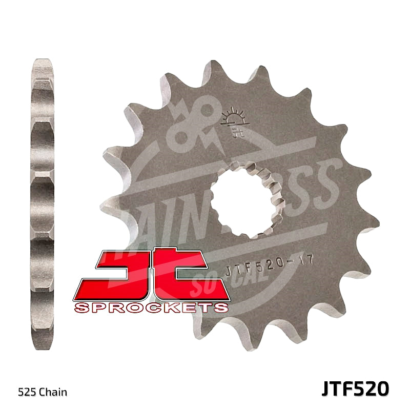 JT Sprockets 525 Front Sprocket Steel 15 Teeth Natural JTF520.15 - chainboss