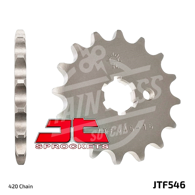 JT Sprockets 420 Front Sprocket Steel 13 Teeth Natural JTF546.13 - chainboss