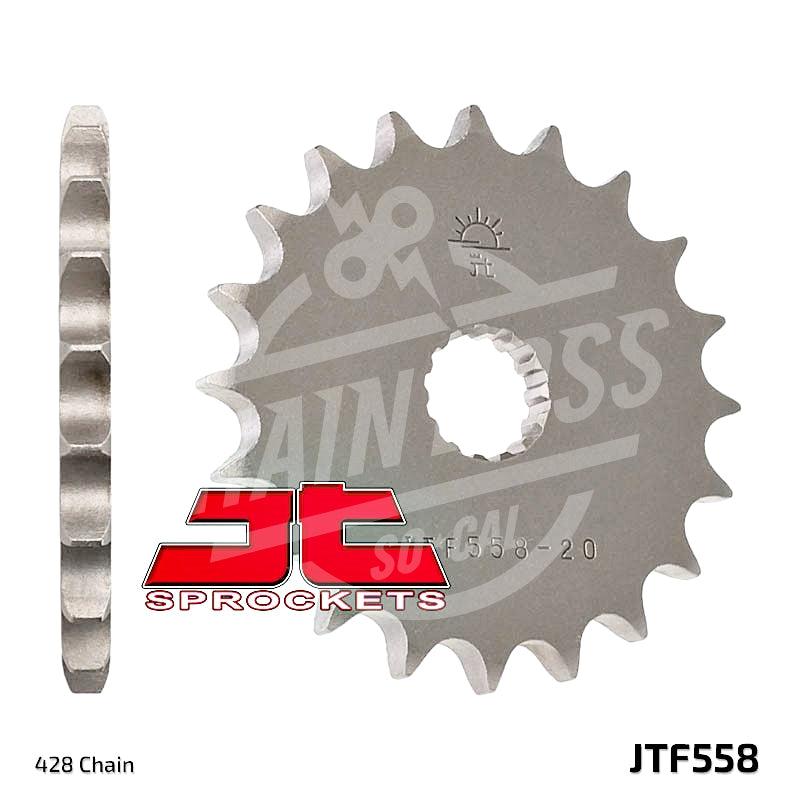 JT Sprockets 428 Front Sprocket Steel 14 Teeth Natural JTF558.14 - chainboss