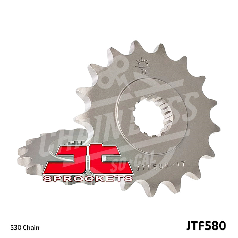 JT Sprockets 530 Front Sprocket Steel 17 Teeth Natural JTF580.17 - chainboss