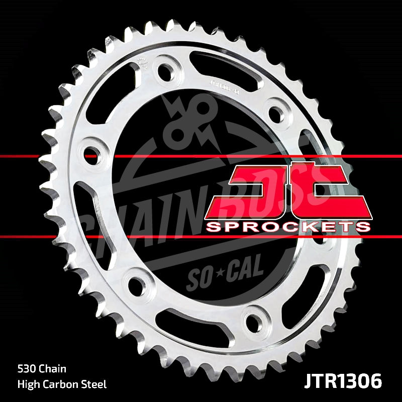 JT Sprockets 530 Rear Sprocket Steel 43 Teeth Silver JTR1306.43 - chainboss