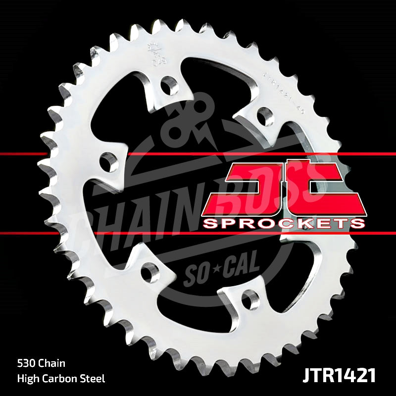 JT Sprockets 530 Rear Sprocket Steel 40 Teeth Silver JTR1421.40 - chainboss
