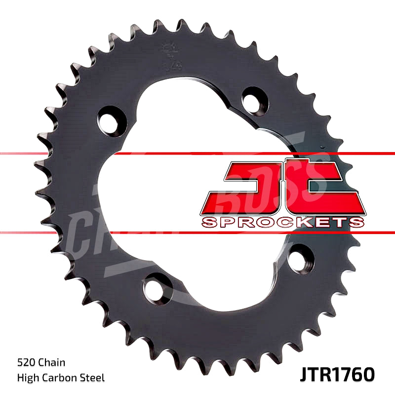 JT Sprockets 520 Rear Sprocket Steel 36 Teeth Black JTR1760.36 - chainboss