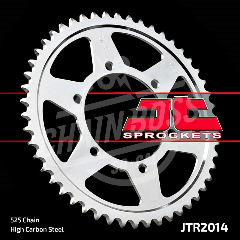 JT Sprockets 525 Rear Sprocket Steel 47 Teeth Silver JTR2014.47 - chainboss