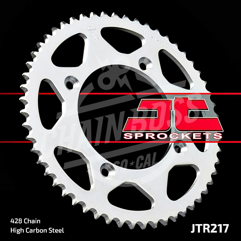 JT Sprockets 428 Rear Sprocket Steel 50 Teeth Silver JTR217.50 - chainboss