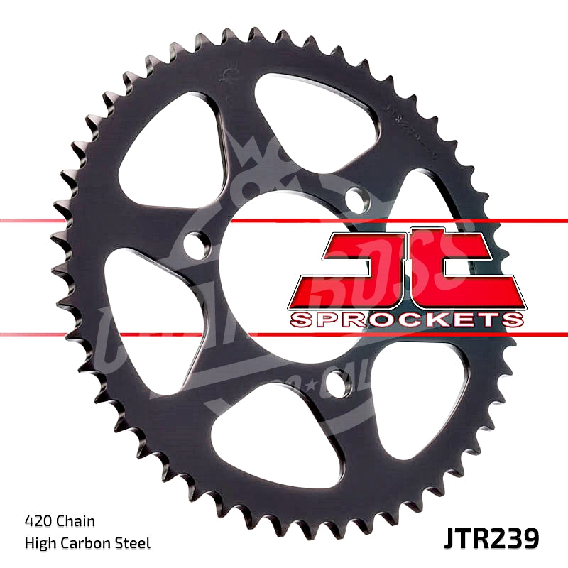 JT Sprockets 420 Rear Sprocket Steel 47 Teeth Black JTR239.47 - chainboss