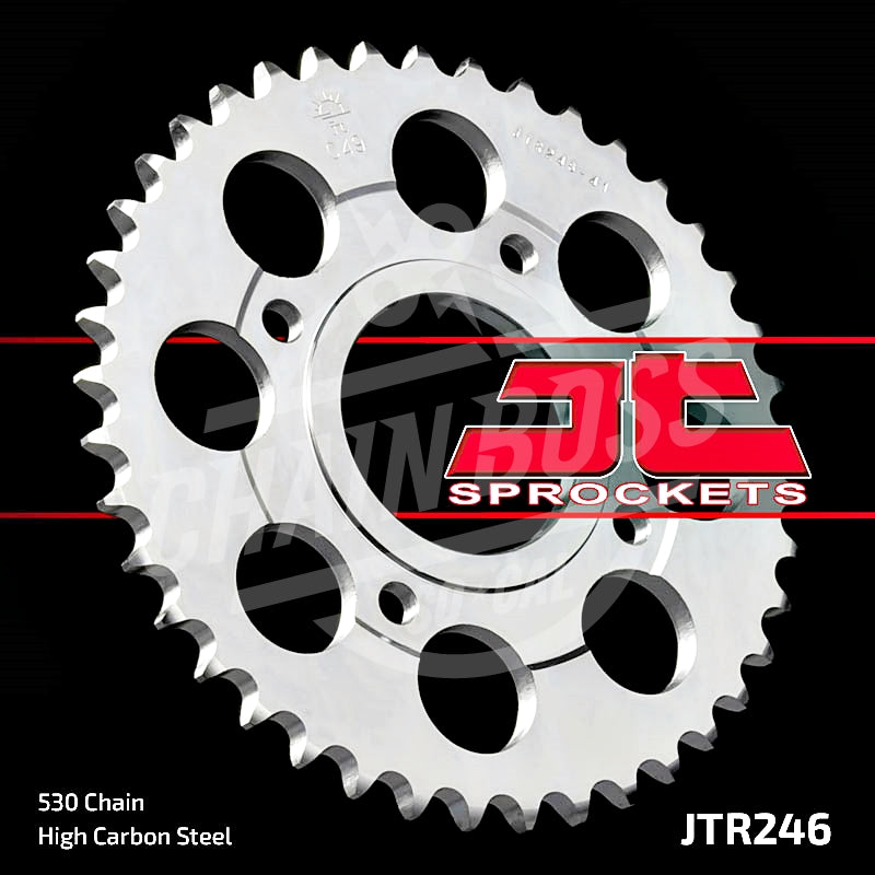 JT Sprockets 530 Rear Sprocket Steel 34 Teeth Silver JTR246.34 - chainboss