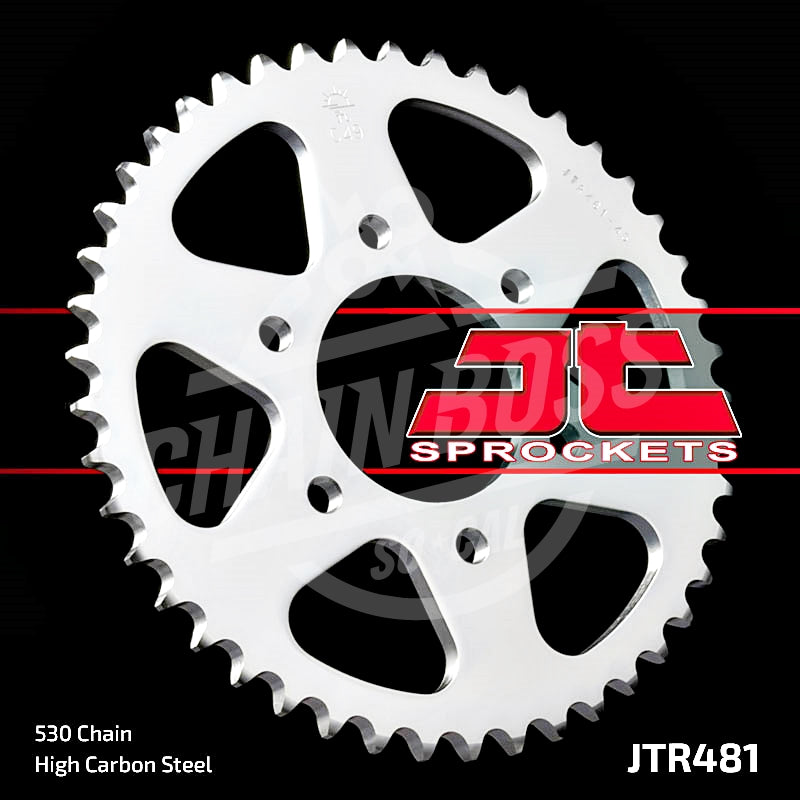 JT Sprockets 530 Rear Sprocket Steel 45 Teeth Silver JTR481.45 - chainboss
