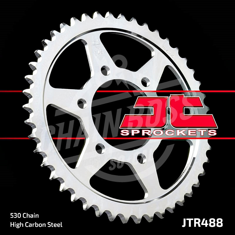 JT Sprockets 530 Rear Sprocket Steel 45 Teeth Silver JTR488.45 - chainboss