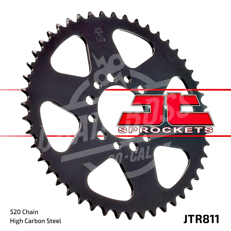 JT Sprockets 520 Rear Sprocket Steel 45 Teeth Black JTR811.45 - chainboss