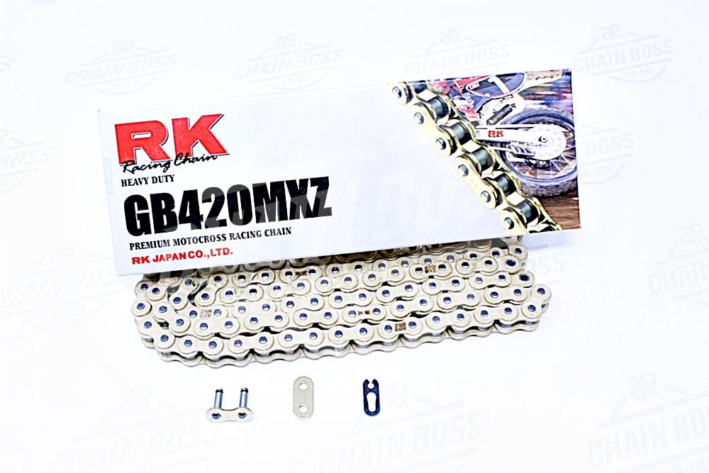 RK Chains 420 x 114 Links MXZ Series  Non Oring Gold Drive Chain