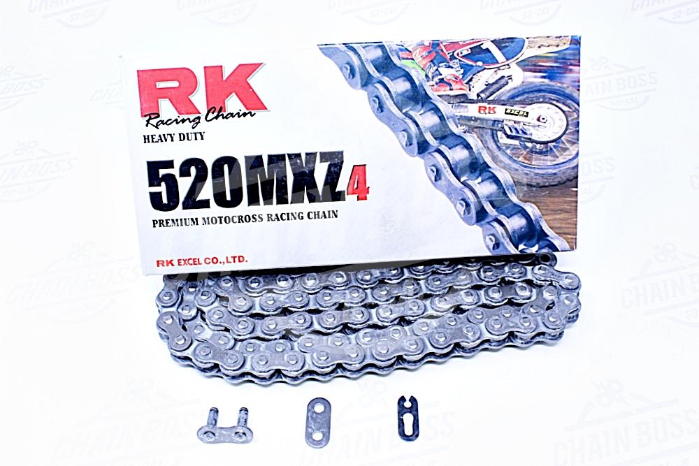 RK Racing Chain 520MXZ4-96 96-Links MX Chain with Connecting Link