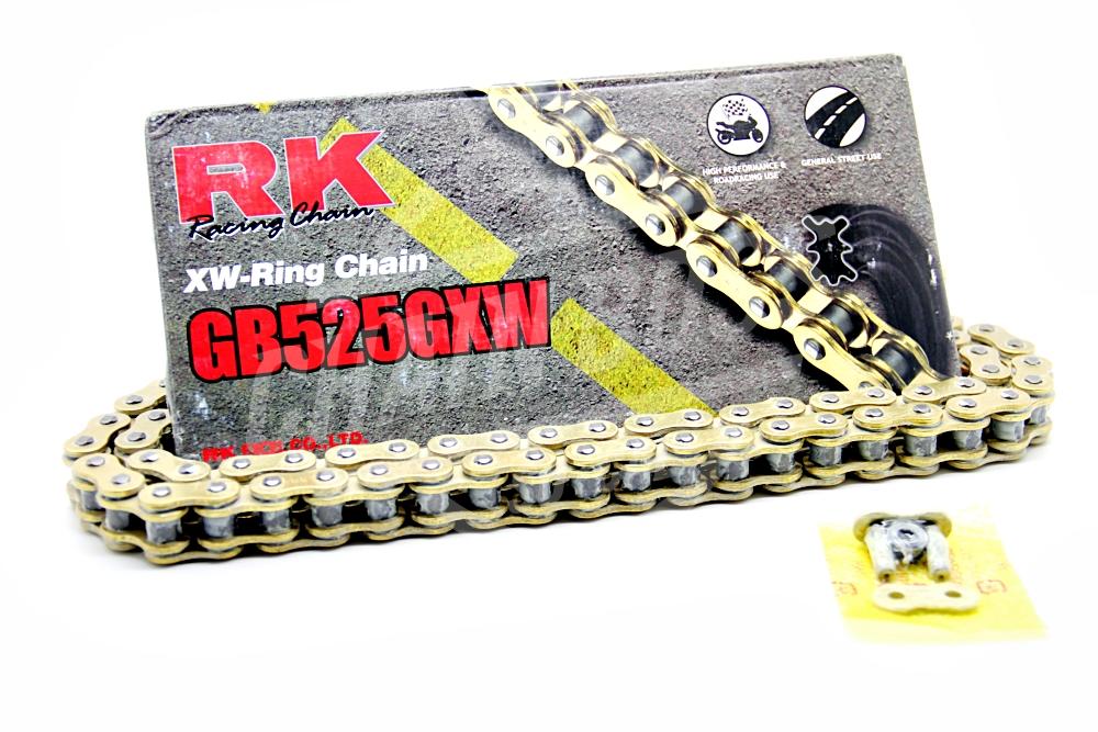 RK Chains 525 x 110 Links GXW Series Xring Sealed Gold Drive Chain