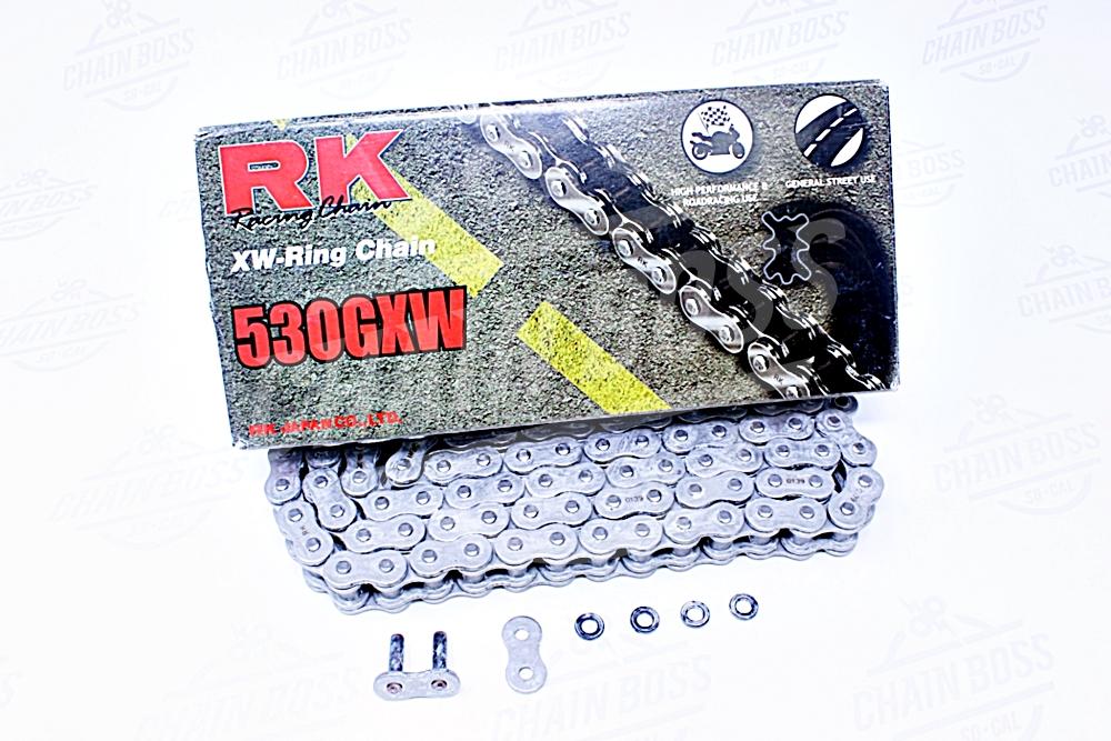 RK Chains 530 X 108 Links GXW Series Xring Sealed Natural Drive Chain ...